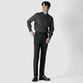 MOHAIR SILK TAPERED SLACKS