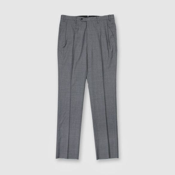 WOOL TROPICAL STRETCH TAPERED SLACKS