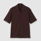 HIGH-TWIST JERSEY OPEN NECK SHIRT