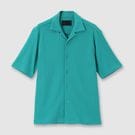 HIGH-TWIST JERSEY OPEN NECK SHIRT