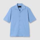 HIGH-TWIST JERSEY OPEN NECK SHIRT