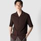 HIGH-TWIST JERSEY OPEN NECK SHIRT