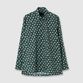 FLOWER PRINT FLY FRONT SHIRT
