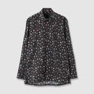 FLOWER PRINT FLY FRONT SHIRT