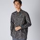 FLOWER PRINT FLY FRONT SHIRT
