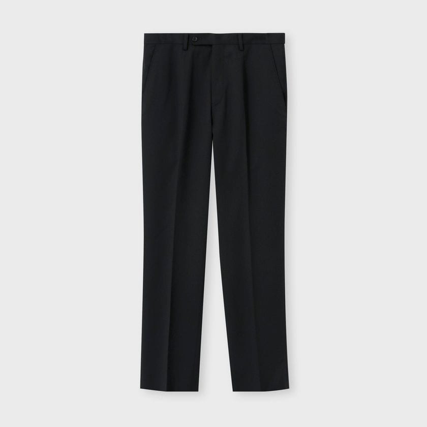 WOOL SERGE TAPERED SLACKS