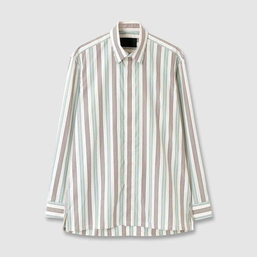 STRIPE FLY FRONT 　SHIRT