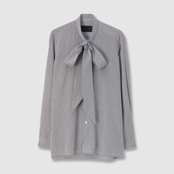 LONDON STRIPE BRIAN BOW BLOUSE