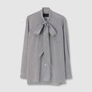 LONDON STRIPE BRIAN BOW BLOUSE