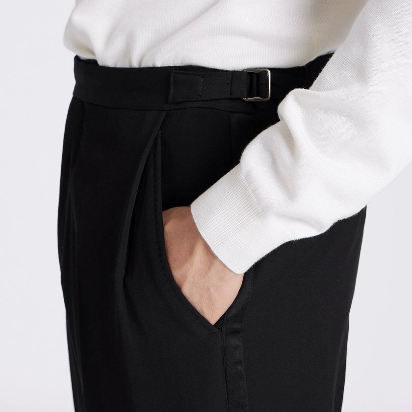 春早割 BARATHEA SEMI-WIDESLACKS｜ランバンコレクション EVENING パンツ