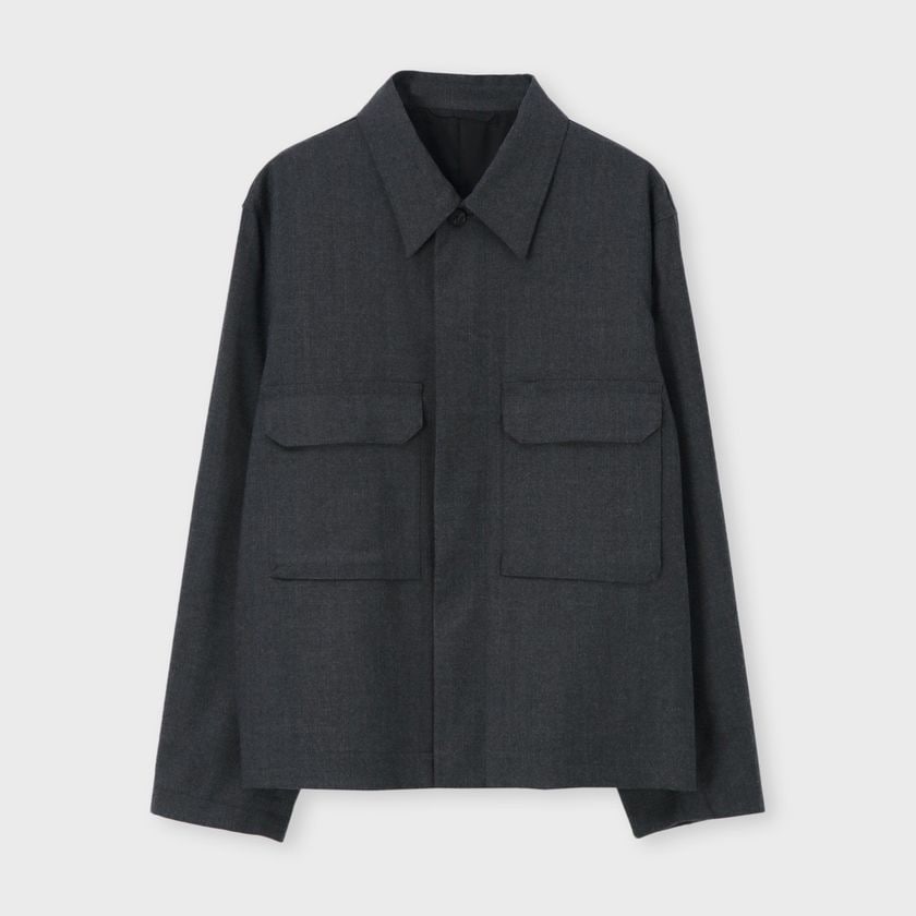 WOOL FLANNEL SHIRT 　BLOUSON