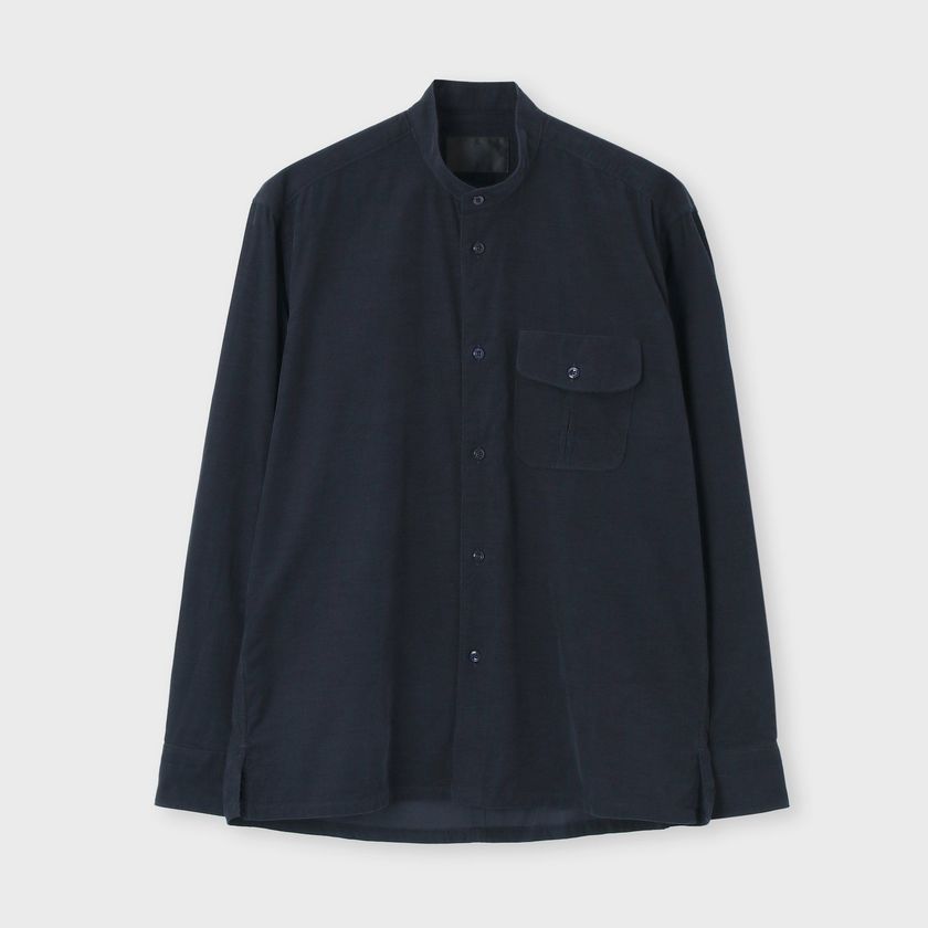 CORDUROY BAND COLLAR 　SHIRT