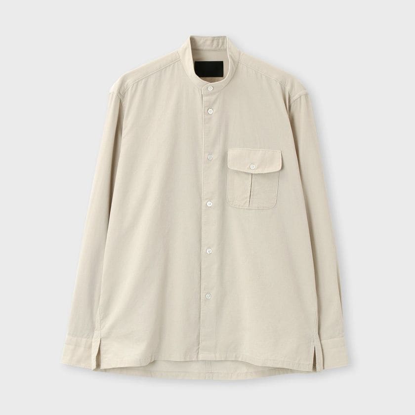 CORDUROY BAND COLLAR 　SHIRT