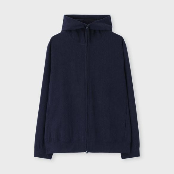TRICOT CORDUROY ZIP UP  HOODIE