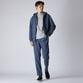 TRICOT CORDUROY ZIP UP  HOODIE