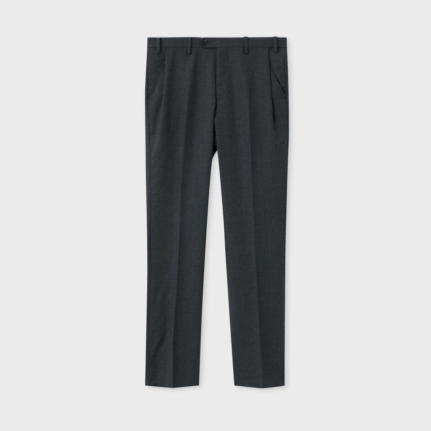 WOOL FLANNEL TAPERED 　SLACKS