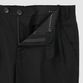 WOOL FLANNEL TAPERED SLACKS
