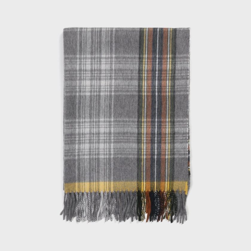 WOOL & ANGORA PLAID STOLE [ウールアンゴラ チェックストール]