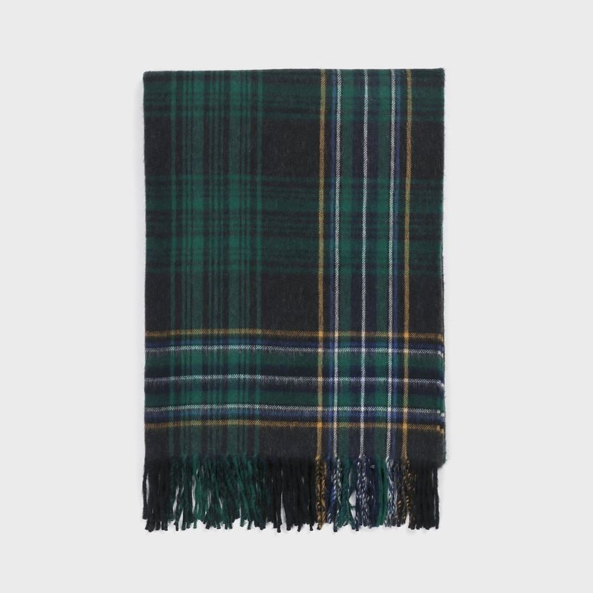 WOOL & ANGORA PLAID STOLE [ウールアンゴラ チェックストール]