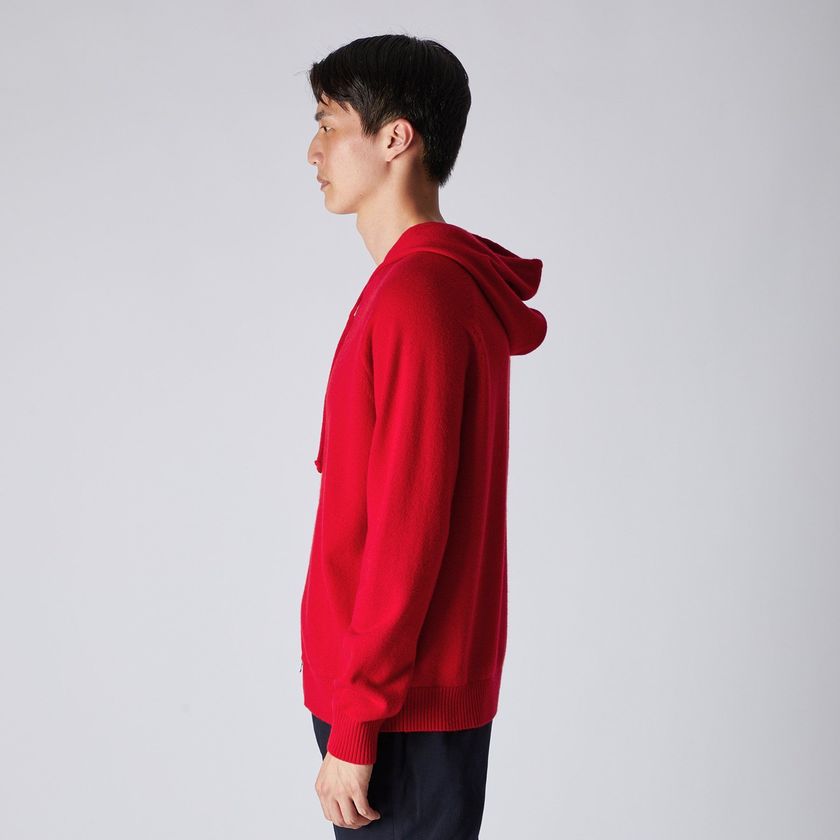 スポーツストア CASHMERE ZIP UP KNIT HOODIE｜ランバンコレクション(メンズ 男性用