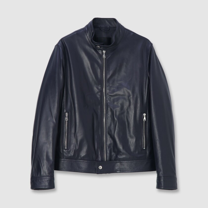 PADDED LEATHER BIKER 　JACKET