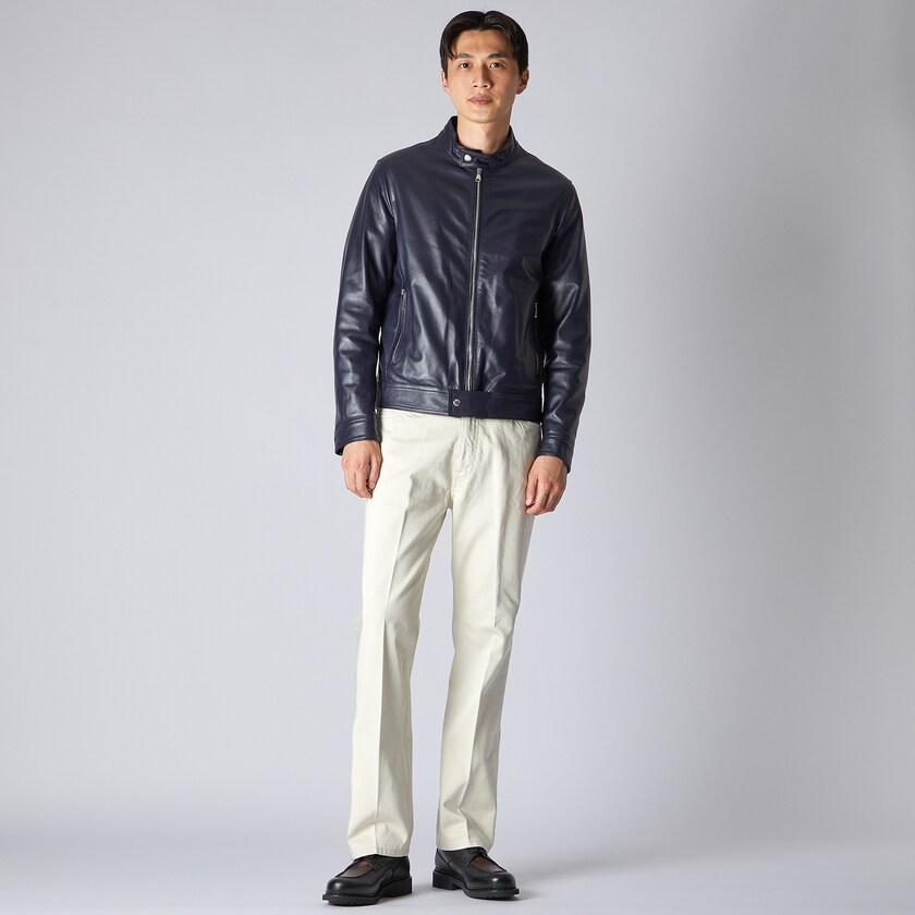 PADDED LEATHER BIKER JACKET｜ランバンコレクション(メンズ