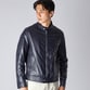 PADDED LEATHER BIKER JACKET
