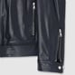 PADDED LEATHER BIKER JACKET