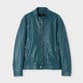 PADDED LEATHER BIKER JACKET