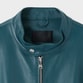 PADDED LEATHER BIKER JACKET
