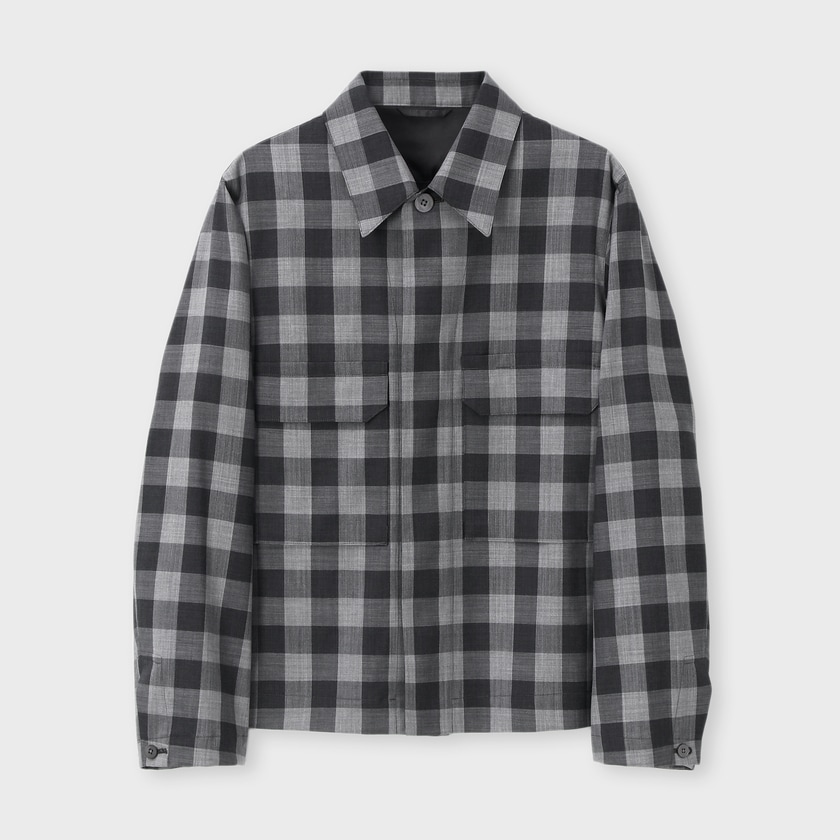 LARGE CHECK ACTIVE WOOL SHIRT BLOUSON [ラージチェック シャツブルゾン]