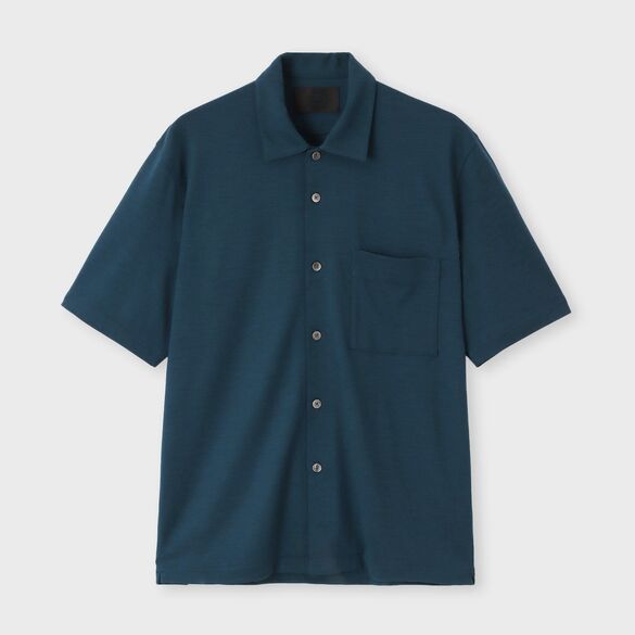ACTIVE WOOL JERSEY S/S OVERSIZED SHIRT[アクティブウールジャージー 半袖オーバーサイズシャツ]
