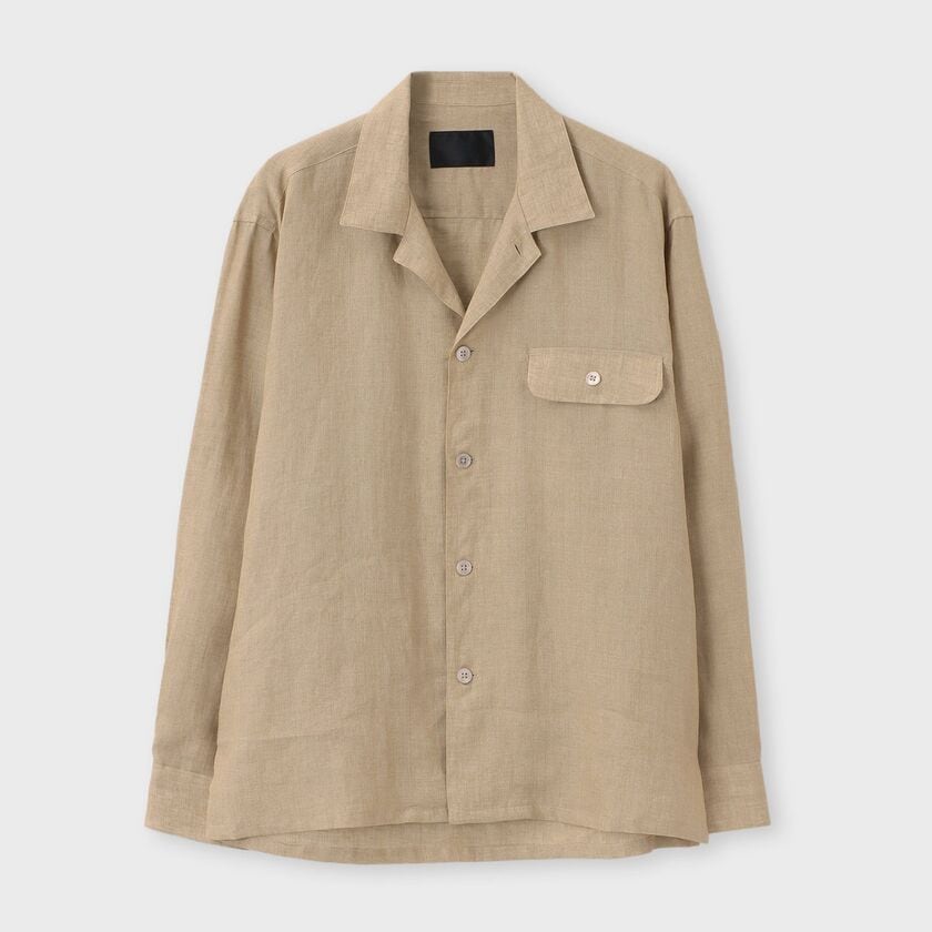 PROVENCE LINEN OPEN COLLAR SHIRT-JACKET[プロヴァンスリネンオープンカラーシャツジャケット]