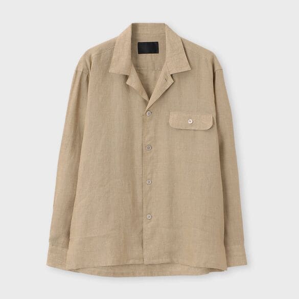 PROVENCE LINEN OPEN COLLAR SHIRT-JACKET[プロヴァンスリネンオープンカラーシャツジャケット]