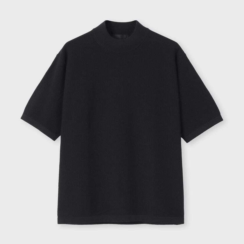 DEMON PIQUE MOCK NECK S/S SWEATER[デーモンピケ モックネック半袖セーター]