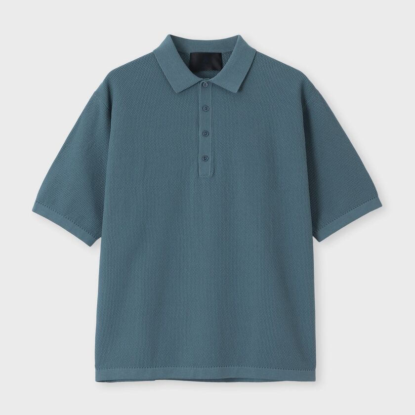 DEMON PIQUE POLO COLLAR S/S SWEATER[デーモンピケ ポロカラー半袖セーター]