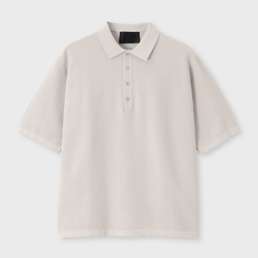 DEMON PIQUE POLO COLLAR S/S SWEATER[デーモンピケ ポロカラー半袖セーター]