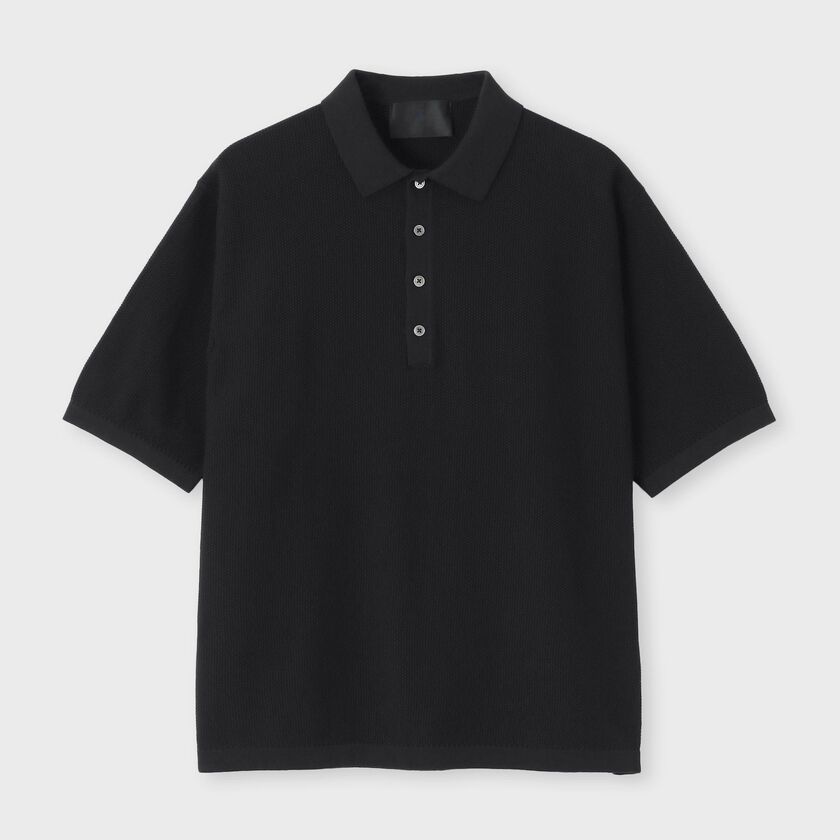 DEMON PIQUE POLO COLLAR S/S SWEATER[デーモンピケ ポロカラー半袖セーター]