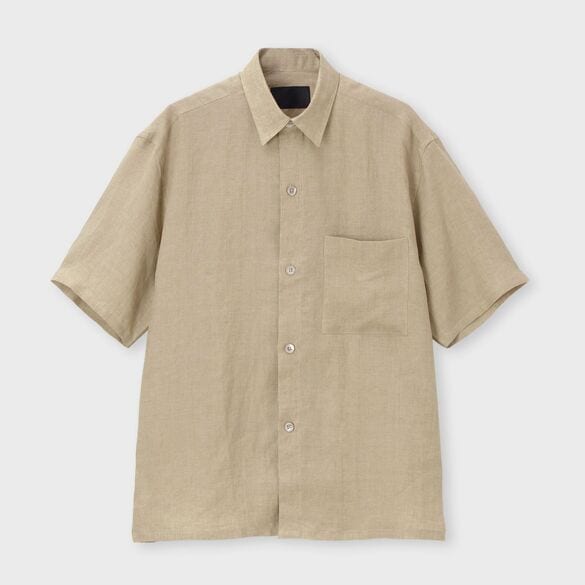PROVENCE LINEN S/S OVERSIZED  SHIRT[プロヴァンスリネン半袖オーバーサイズシャツ]