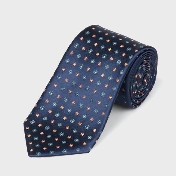 SMALL FLOWER DOT TIE [小花柄ドットタイ]