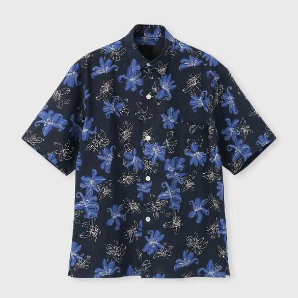 BOTANICAL PRINT LINEN OVERSIZED  SHIRT[ボタニカルプリントリネンオーバーサイズシャツ]