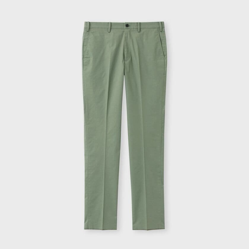STRETCH COTTON  NO PLEATS TAPERD SLACKS[ストレッチコットン ノープリーツ テーパードスラックス]