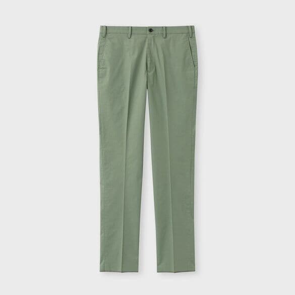 STRETCH COTTON  NO PLEATS TAPERD SLACKS[ストレッチコットン ノープリーツ テーパードスラックス]