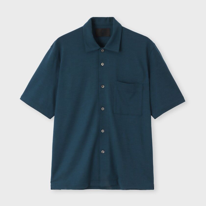 ACTIVE WOOL JERSEY S/S OVERSIZED SHIRT[アクティブウールジャージー 半袖オーバーサイズシャツ]