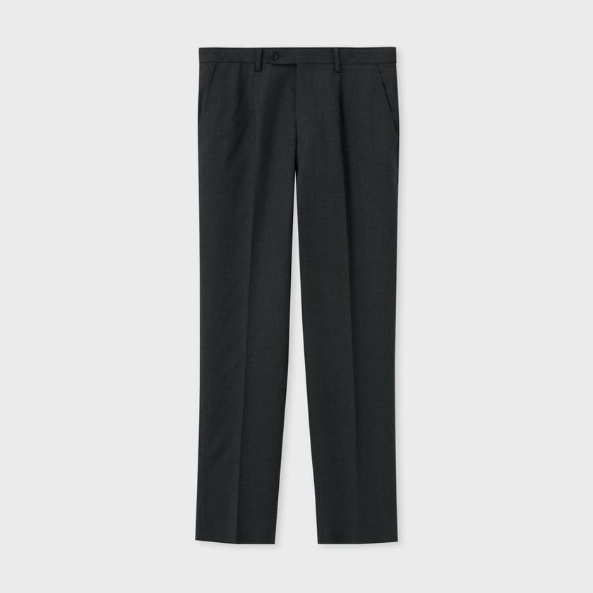 WOOL SERGE TAPERED SLACKS