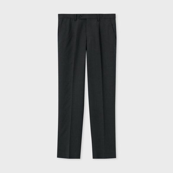 WOOL SERGE TAPERED SLACKS