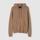 CASHMERE ZIP UP KNIT HOODIE
