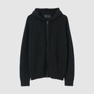 CASHMERE ZIP UP KNIT HOODIE