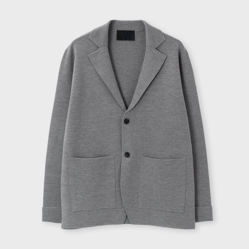 EFMW MILANO RIB KNIT JACKET [エクストラファインメリノ ニットジャケット]