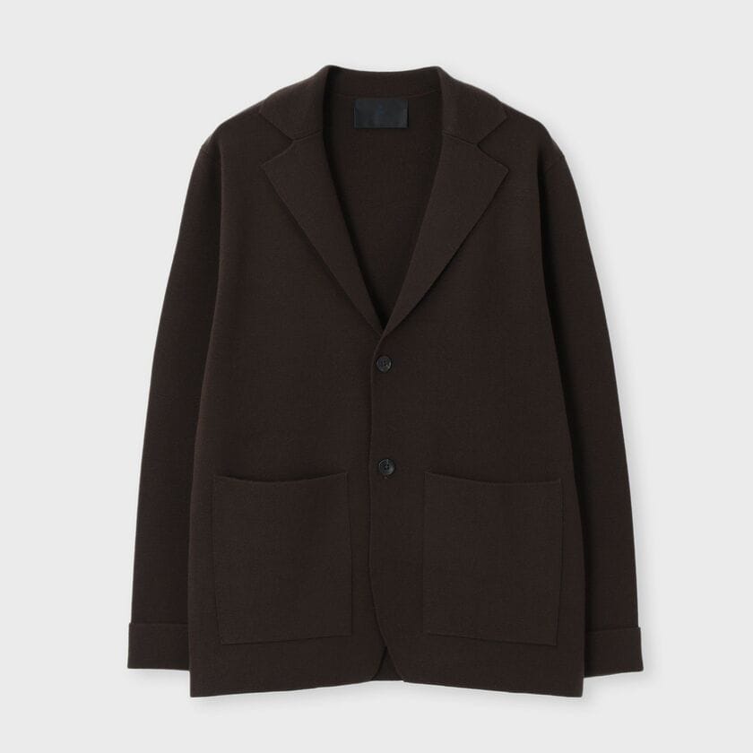 EFMW MILANO RIB KNIT JACKET [エクストラファインメリノ ニットジャケット]